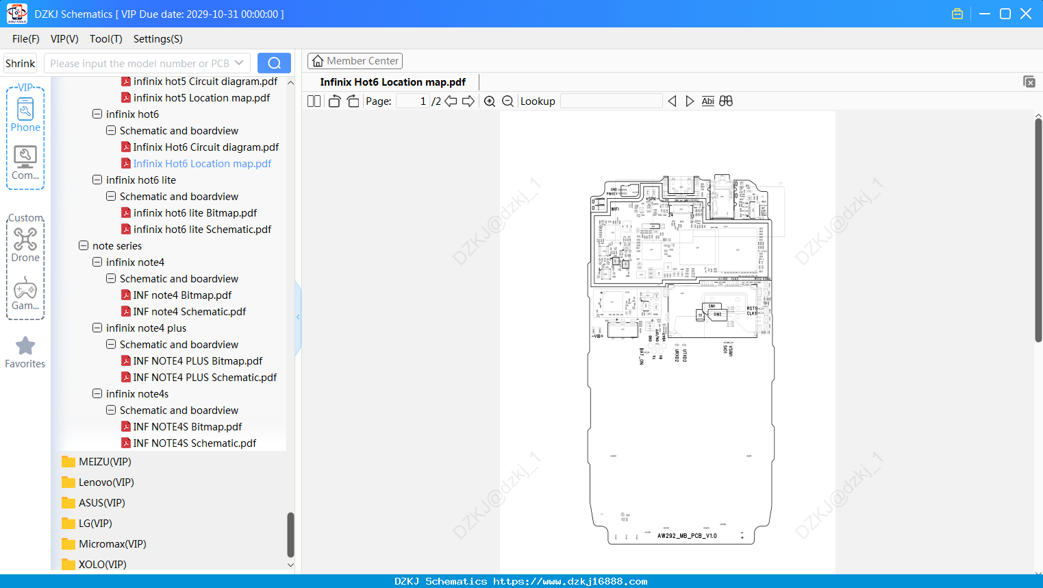 Infinix Hot6 Location Map